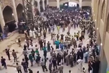 فیلم/ دسته عزاداری در باب القبله کربلا دسته بنی عامر