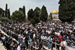 اقامه نخستین نماز جمعه ماه رمضان در مسجدالاقصی با حضور دهها هزار فلسطینی