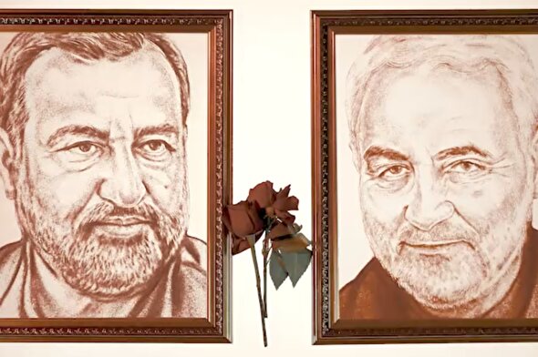 نقاشی شنی | شهید حاج قاسم سلیمانی به روایت شهید سید رضی