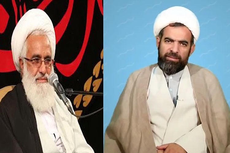 محمود دهقان‌نیری امام جمعه شاهدیه و محمدعلی خسروی استاد حوزه علمیه یزد