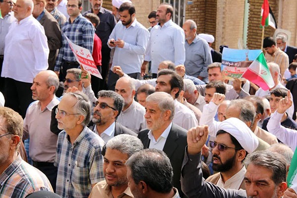 راهپیمایی یزدی‌ها در حمایت از فلسطینیان