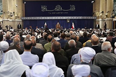 فیلم | بیانات رهبر معظم انقلاب در دیدار کارگزاران حج