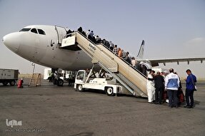 نخستین اعزام هوایی زائران اربعین از کرمان انجام شد