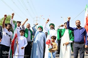 مشایه غدیر و حمایت مردم خوزستان از عملیات وعده صادق ۳