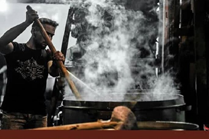 پخت 72 دیگ غذا در سنندج