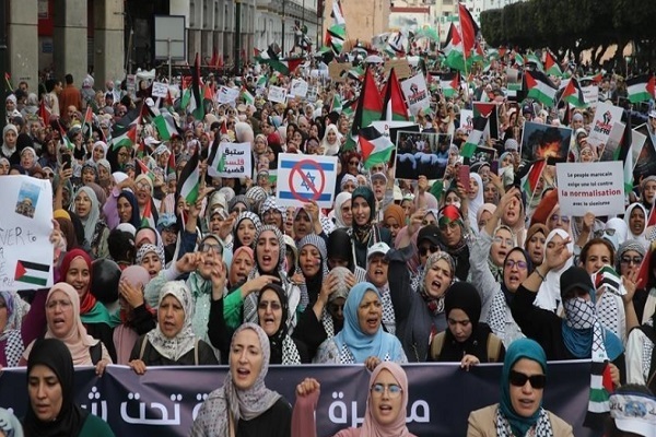 راهپیمایی گسترده در شهرهای مراکش در محکومیت تجاوز اسرائیل به سوریه