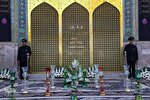 عکس | مراسم اذن عزای سیدالشهدا(ع) در حرم مطهر رضوی