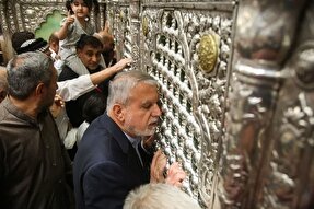 تشرف وزیر میراث فرهنگی، گردشگری و صنایع دستی به حرم بانوی کرامت + فیلم