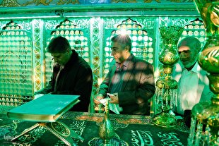 میزبانی از حاملان کلام‌الله در حریم فرزند امام کاظم(ع) + عکس و فیلم