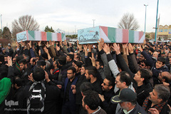 تشییع پیکر شهدای گمنام دفاع مقدس در یزد