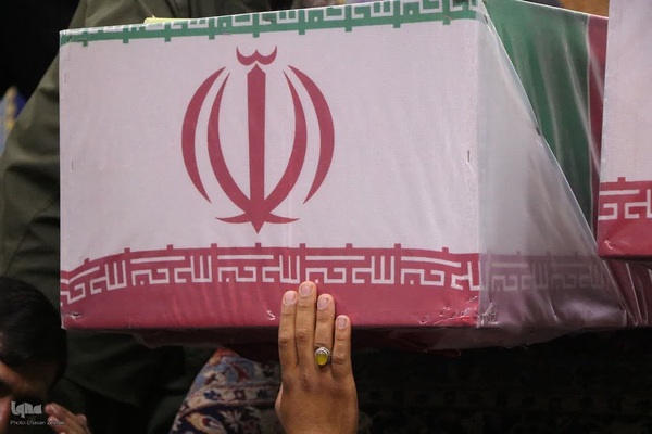 مراسم وداع با شهدای حمله رژیم صهیونیستی به یزد